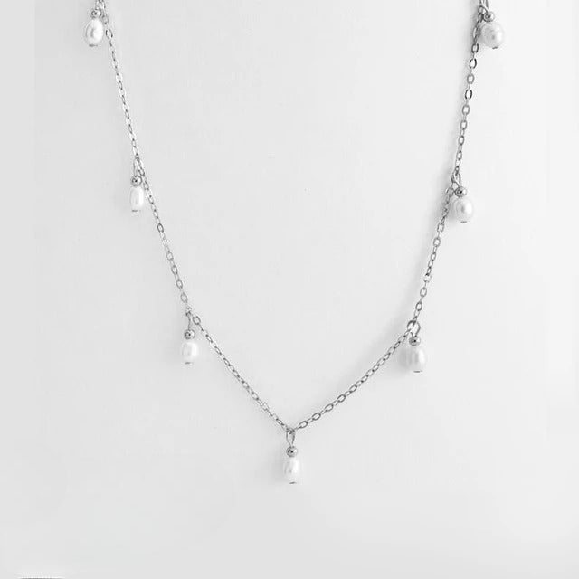 Collier Femme avec Perle Blanche