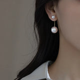 Boucle d'Oreille Or Perle Blanche