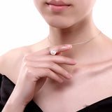 Collier avec Perle en Argent Femme