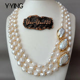 Collier 3 Rangs Perles Blanches