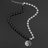 Collier Perle Noir et Blanc