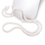 Collier Long Perle Blanche