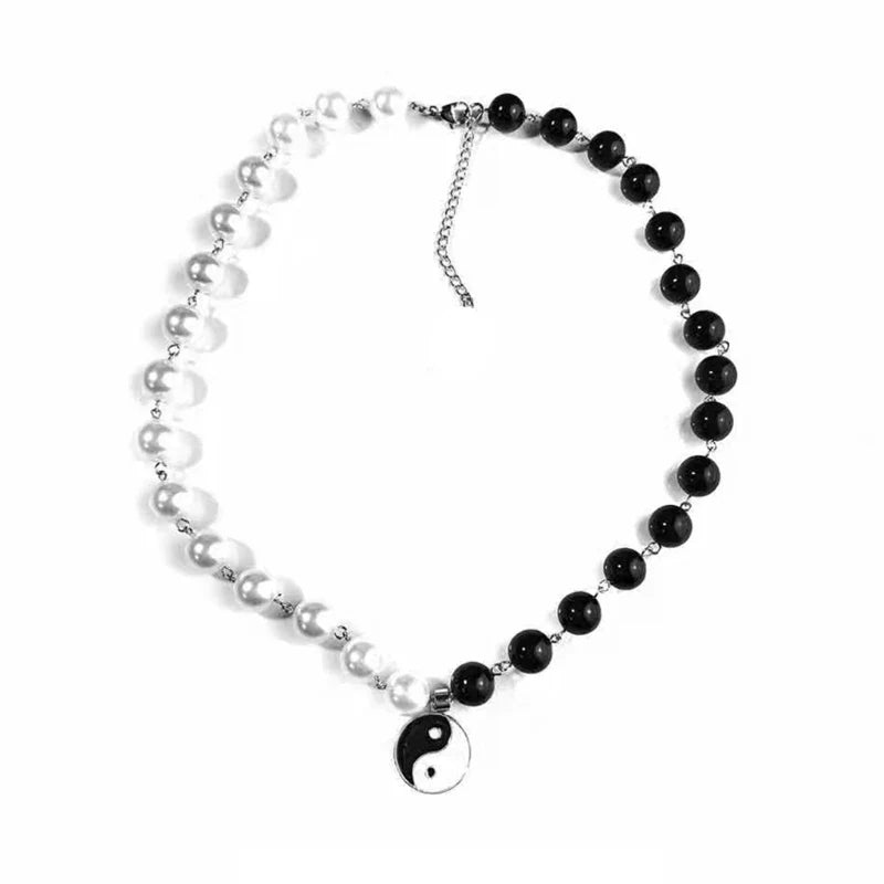 Collier Perle Noir et Blanc