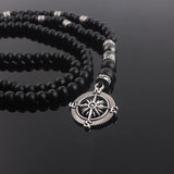 Collier Perle Noir pour Homme