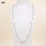 Collier Or Blanc Perle de Culture