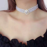 Collier Ras de Cou Perle 3 Rangs