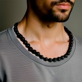 Collier Perle Noir Homme