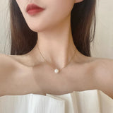 Collier Perle Blanche et Or