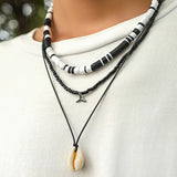 Collier Homme Style Surfeur et Perle de Tahiti