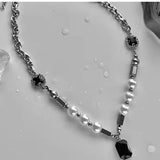 Collier Perle Homme Argent