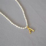 Collier en Perle Blanche Femme