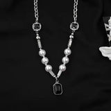 Collier Perle Homme Argent