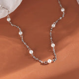 Collier Argent avec Perle de Culture