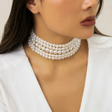 Collier Perle Femme Ras de Cou