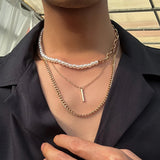 Collier Artisanal Perle Homme