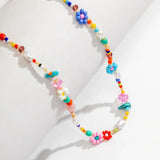 Collier Femme Petite Perle Couleur