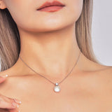 Collier Ras de Cou Argent avec Perle