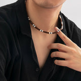 Collier Perle Homme Bois