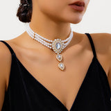 Collier Perles 3 Rangs Fantaisie