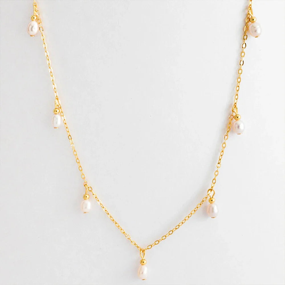 Collier Femme avec Perle Blanche