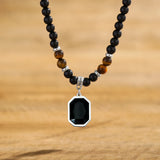 Collier Homme Perle Noir