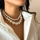 Collier de Perles de Culture Blanches