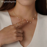 Collier Or avec Perle Blanche