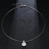 Collier Ras de Cou Argent avec Perle