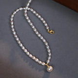 Collier Perles Fines Blanches