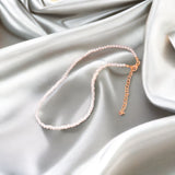 Collier Perle Plate Blanche