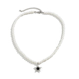 Collier Homme Perle Blanche