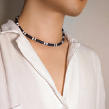 Collier Perle Noir pour Homme