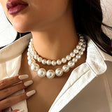 Collier de Perles de Culture Blanches