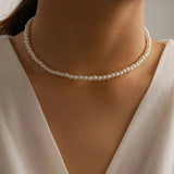 Collier Petite Perle Blanche