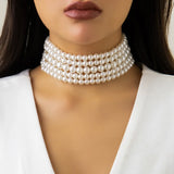 Collier Perle Femme Ras de Cou