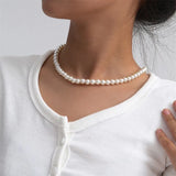 Collier en Perles de Culture Blanches