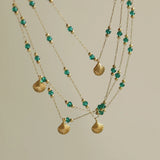 Collier a Perle Verte Femme