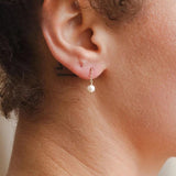 Boucle d'Oreille Petite Perle de Culture