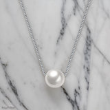 Collier Or Blanc avec Perle de Culture