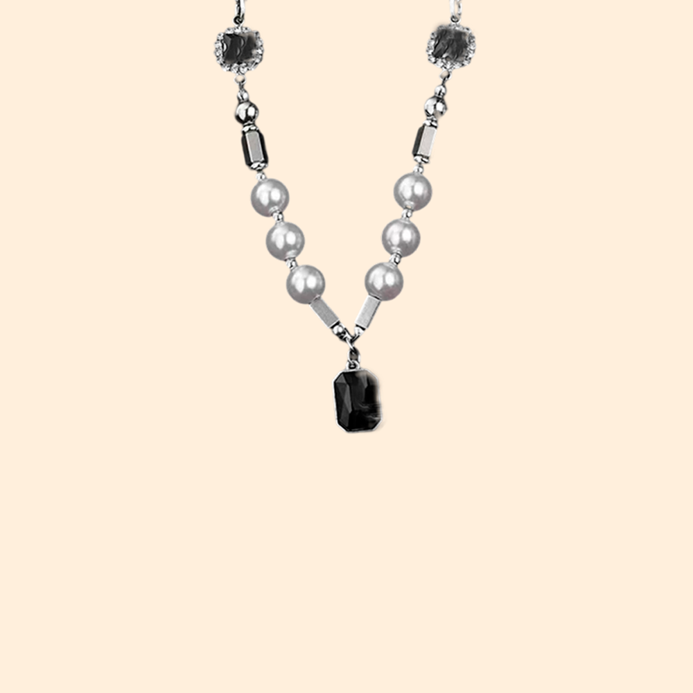 collier perle homme argent