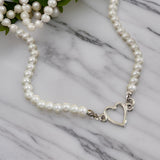 Collier Perle Blanche Femme