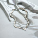 Collier Perle Blanche Femme