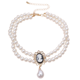 Collier Camée en Perle Culture