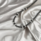 Collier Perles Noires Homme