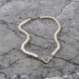 Collier Perle Blanche Femme