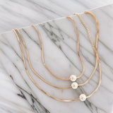 Collier or Perle Blanche