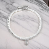 Collier Perle Blanche Ras de Cou Homme