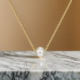 Collier Perle Blanche et Or