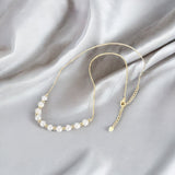 Collier Ras de Cou Petite Perle Blanche