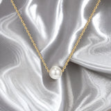 Collier Perle Blanche et Or